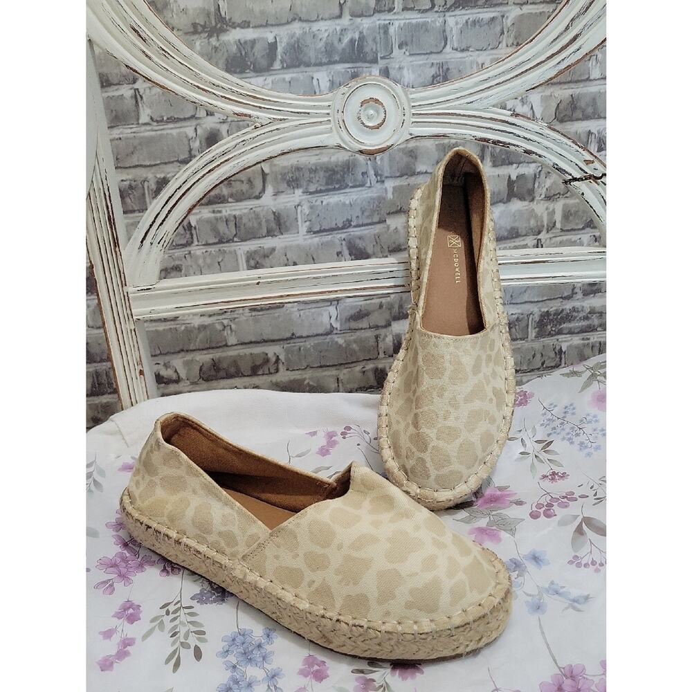 Michelle McDowell The Mave Leopard Print Espadrille Flats Slip On Shoe, Womens 9
